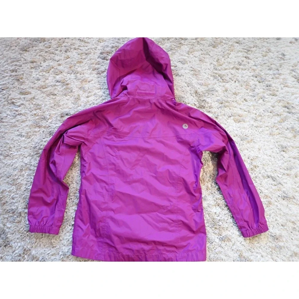 Marmot Rain Jacket‎ Girls Small Purple Good Hooded Waterproof PreCip Shell